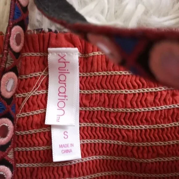 Xhilaration S Small Festival Crop Top Boho Tribal Summer Concerts  Beach Vacay - Picture 3 of 6